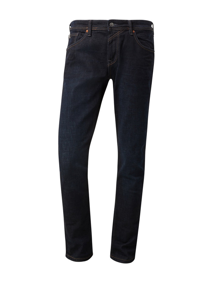 Tom Tailor Denim Herren Jeans Aedan - Straight Fit - Blau - Dark Blue Denim