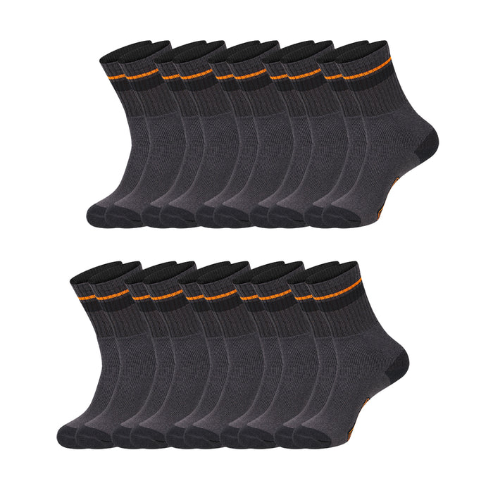 Black+Decker Unisex Herren Damen Arbeitssocken Heavy Fabric Crew - 5er 10er 15er Sparpack
