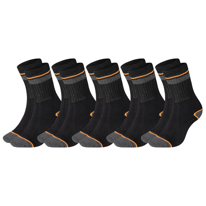 Black+Decker Unisex Herren Damen Arbeitssocken Heavy Fabric Crew - 5er 10er 15er Sparpack