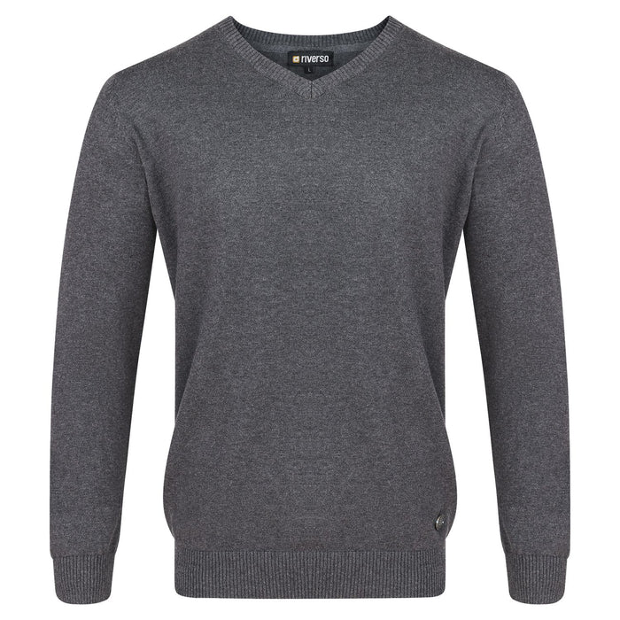 riverso Herren Pullover RIVEmil V-Neck Regular Fit