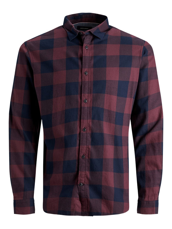 Jack & Jones Herren Freizeit Hemd JJEGINGHAM TWILL - Slim Fit