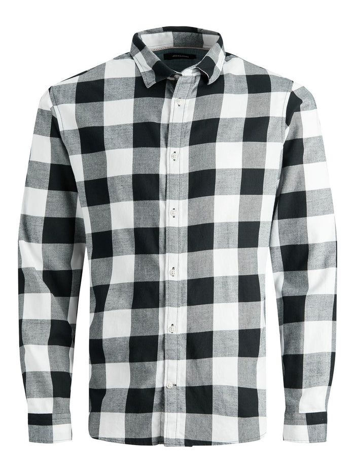 Jack & Jones Herren Freizeit Hemd JJEGINGHAM TWILL - Slim Fit