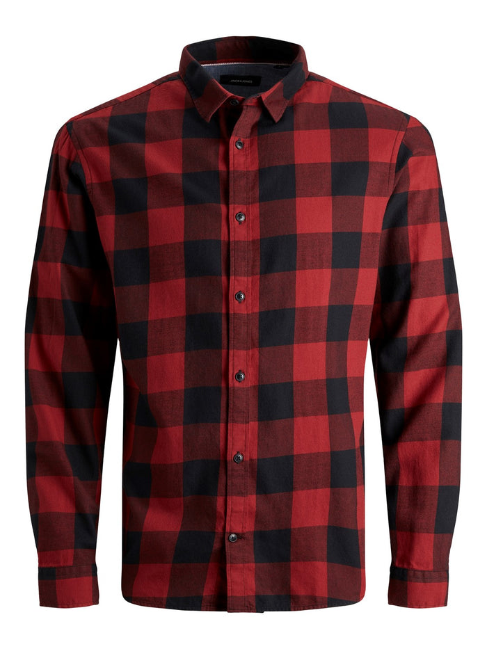 Jack & Jones Herren Freizeit Hemd JJEGINGHAM TWILL - Slim Fit