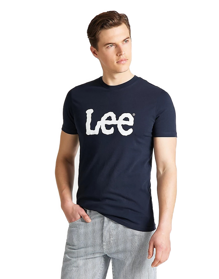 Lee Herren Rundhals T-Shirt Wobbly Logo