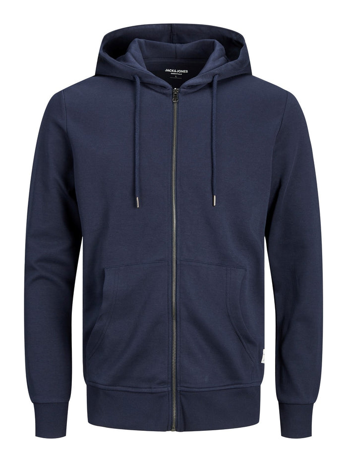 Jack & Jones Herren Zip Hoodie Kapuzenpullover JJEBASIC