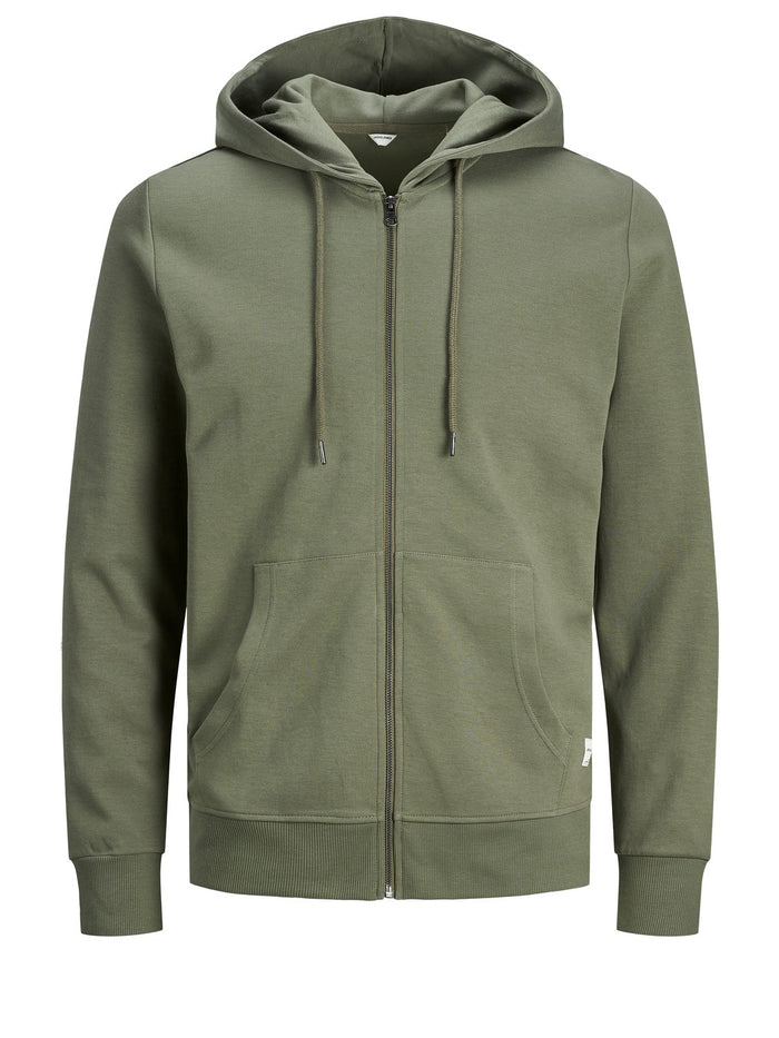 Jack & Jones Herren Zip Hoodie Kapuzenpullover JJEBASIC