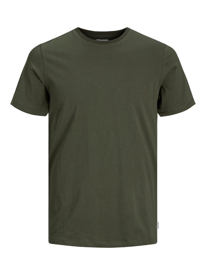 Jack & Jones Herren Rundhals T-Shirt JJEORGANIC BASIC - Slim Fit