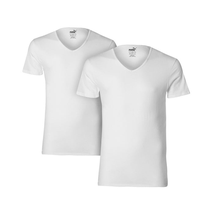 Puma Herren T-Shirt Basic V-Neck Regular Fit 2er Pack