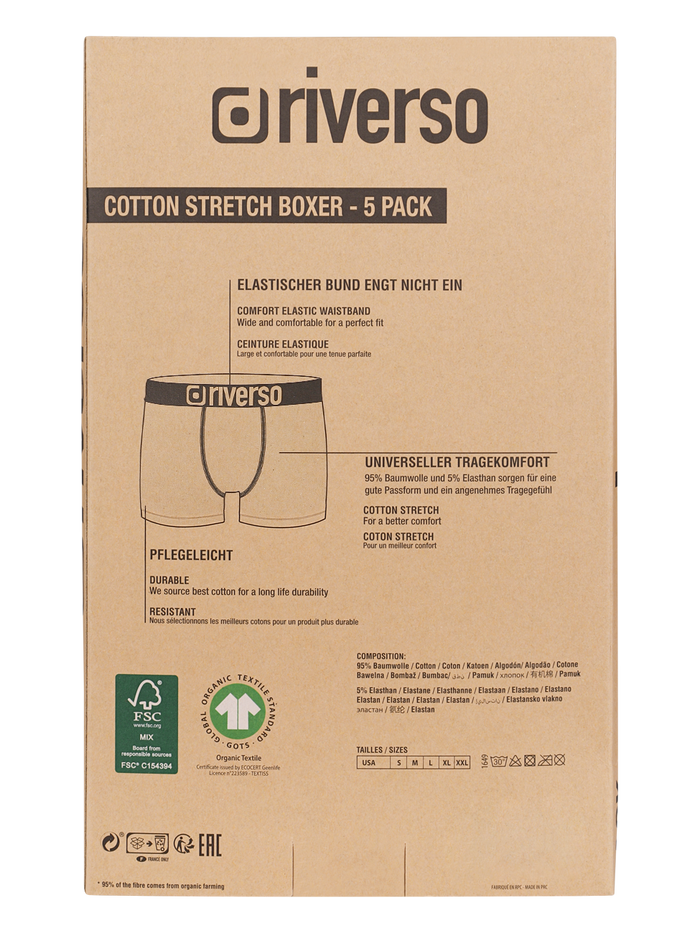 riverso Herren Boxershorts RIVJames 5er Pack