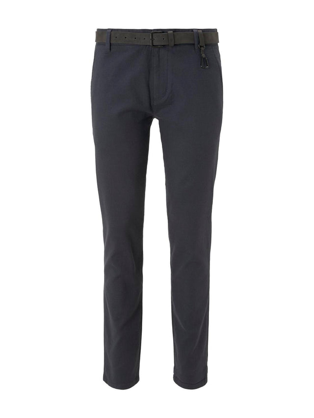 Tom Tailor Denim Herren Slim Chinohose mit Gürtel - Straight Fit