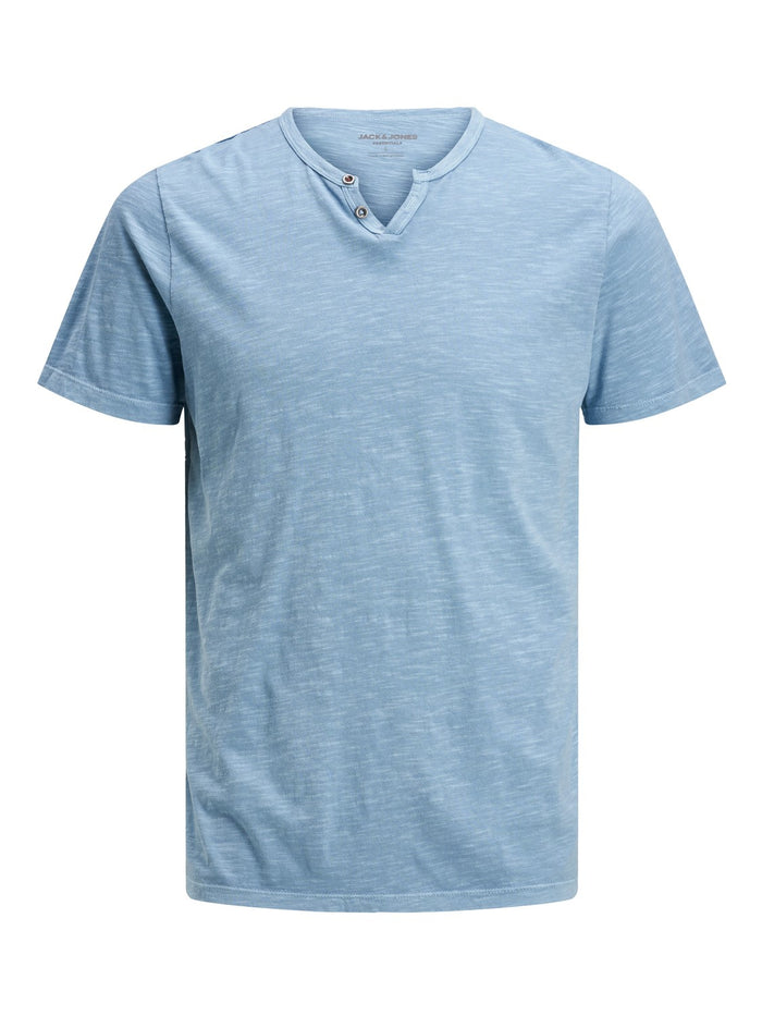 Jack & Jones Herren Rundhals T-Shirt JJESPLIT - Slim Fit