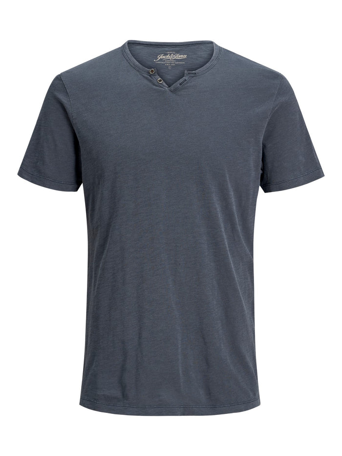 Jack & Jones Herren Rundhals T-Shirt JJESPLIT - Slim Fit