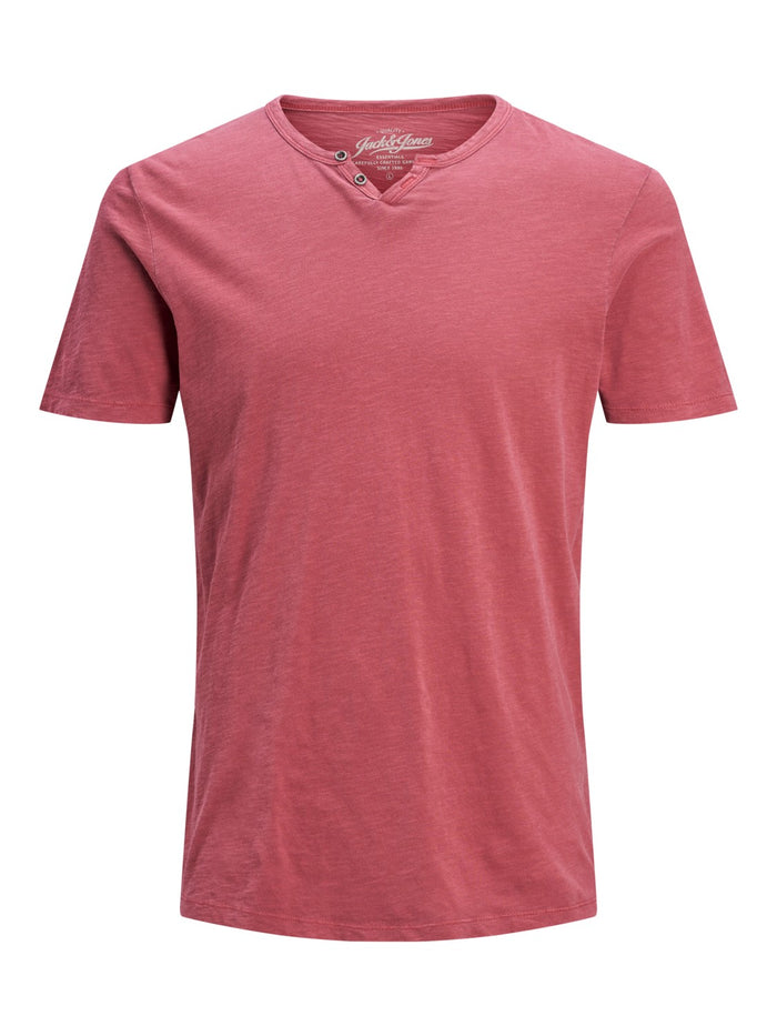 Jack & Jones Herren Rundhals T-Shirt JJESPLIT - Slim Fit