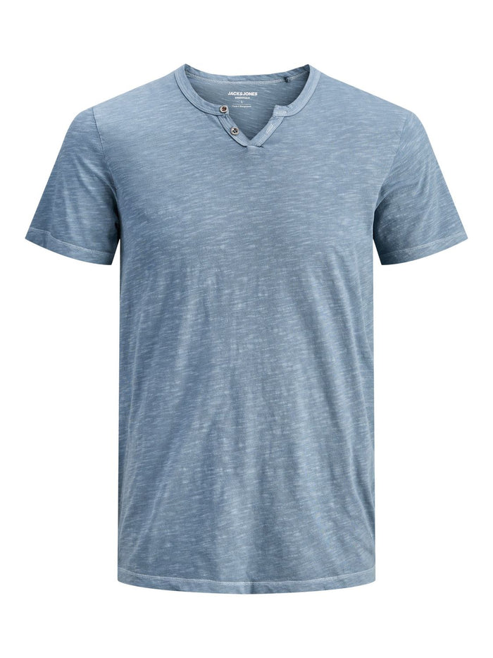 Jack & Jones Herren Rundhals T-Shirt JJESPLIT - Slim Fit