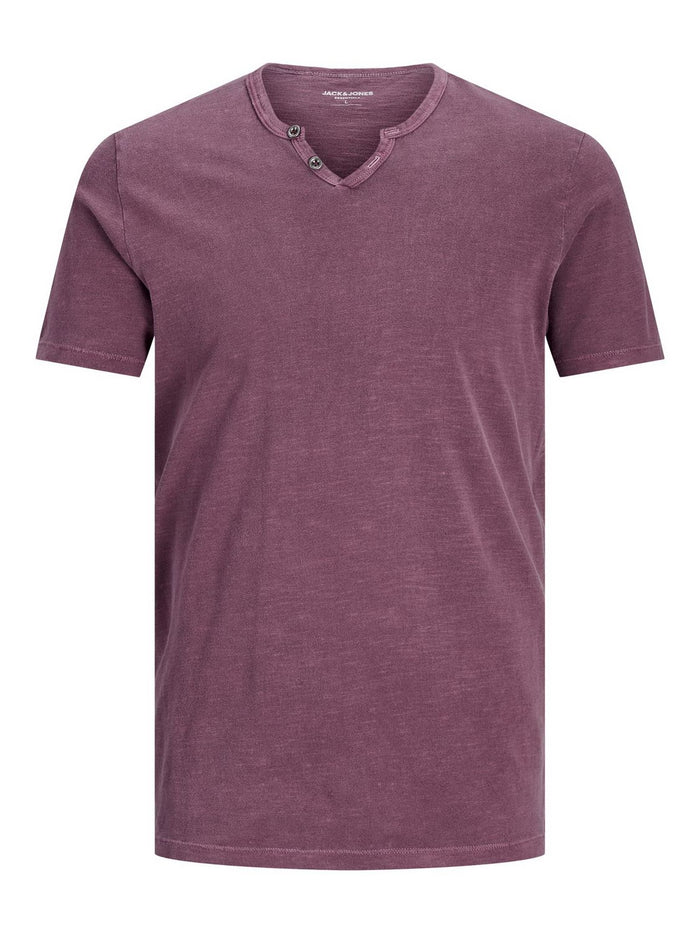Jack & Jones Herren Rundhals T-Shirt JJESPLIT - Slim Fit