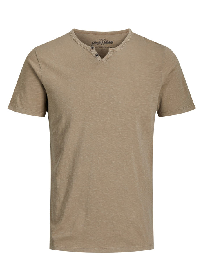 Jack & Jones Herren Rundhals T-Shirt JJESPLIT - Slim Fit
