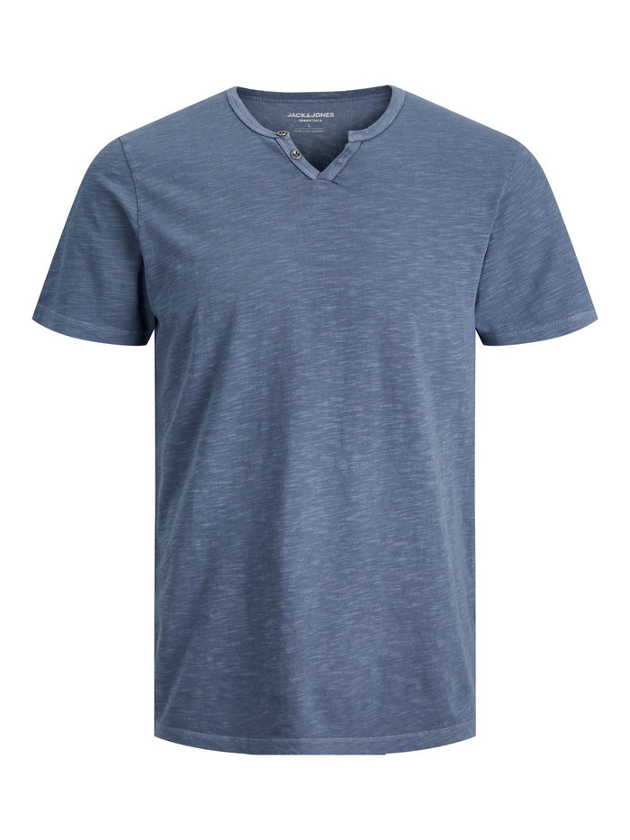 Jack & Jones Herren Rundhals T-Shirt JJESPLIT - Slim Fit