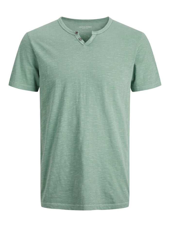 Jack & Jones Herren Rundhals T-Shirt JJESPLIT - Slim Fit