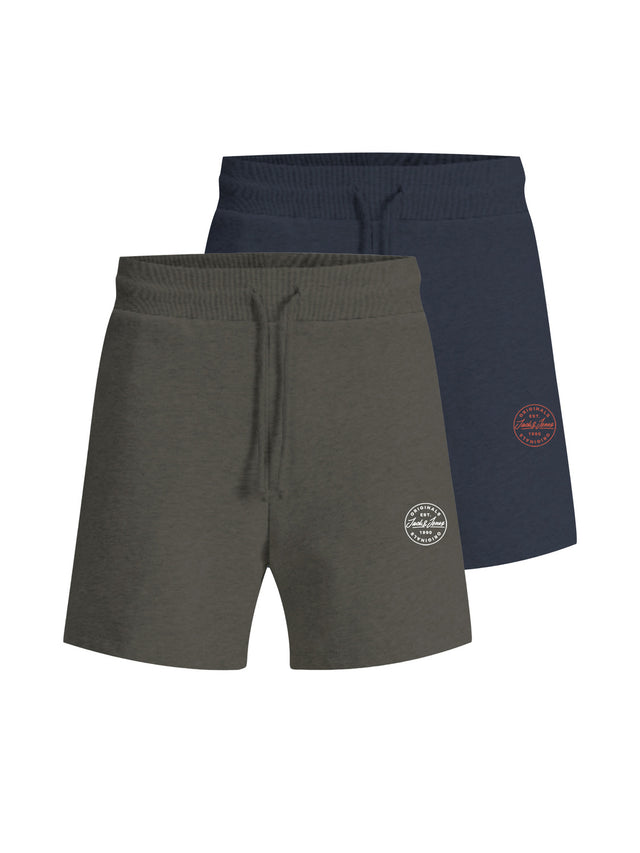 Jack & Jones Herren Sweat Short JJIMORE - 2er Pack