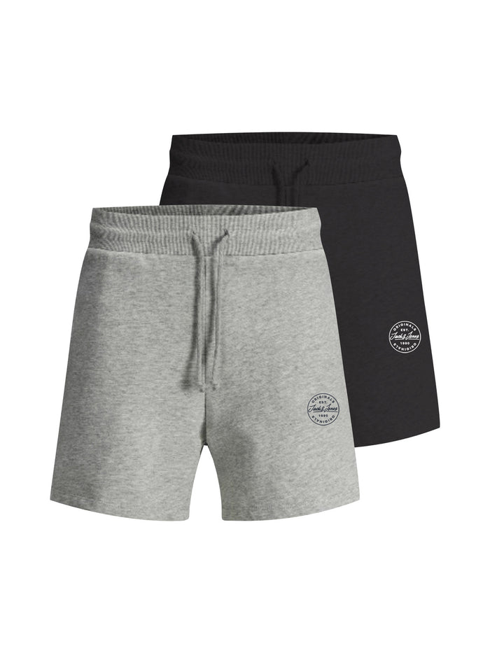 Jack & Jones Herren Sweat Short JJIMORE - 2er Pack
