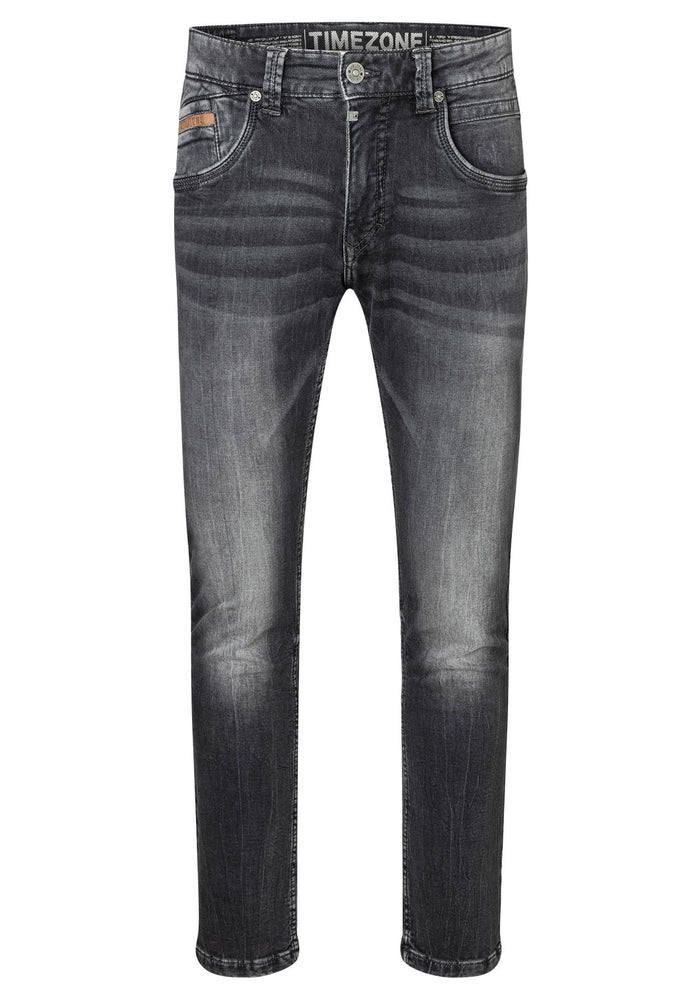 TIMEZONE Herren Jeans Slim EdwardTZ -  Slim Fit - Schwarz - Black Scrub Wash