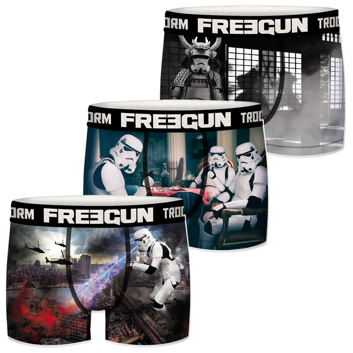 Freegun Star Wars Herren Boxershorts Funny Stormtrooper Krieg der Sterne Meme Druck 3er Pack S M L XL XXL