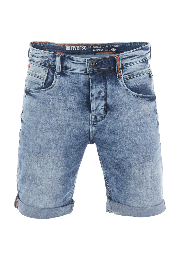 riverso Jeans Shorts Herren Stretch Kurz Regular Fit RIVTom