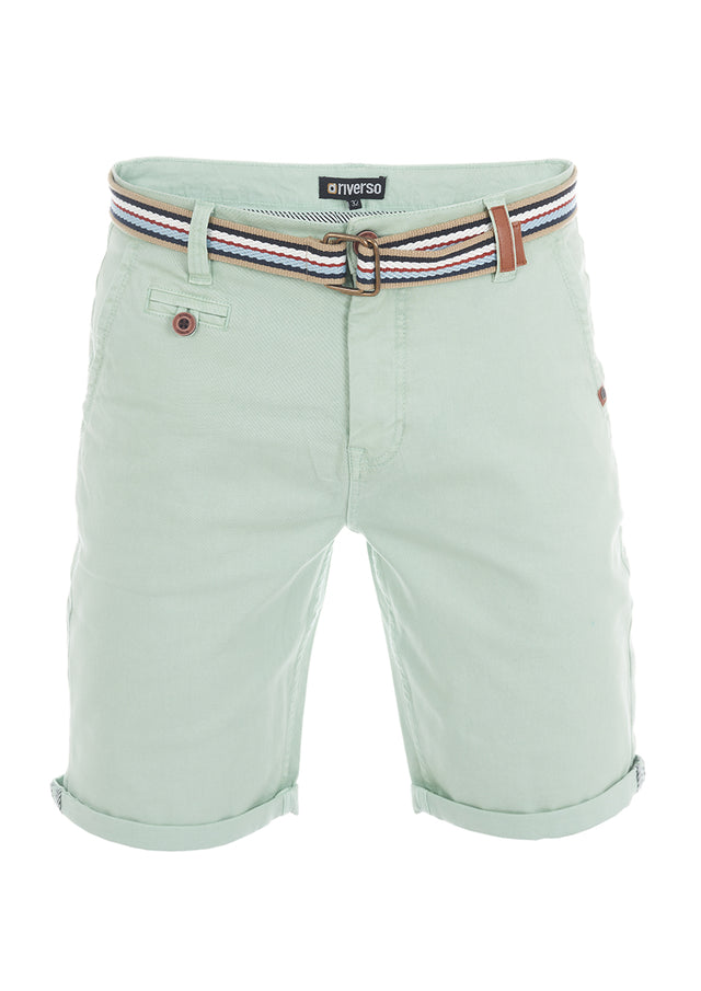 riverso Kurze Hosen Herren Chino Shorts Kurz mit Gürtel RIVKlaas Regular Fit