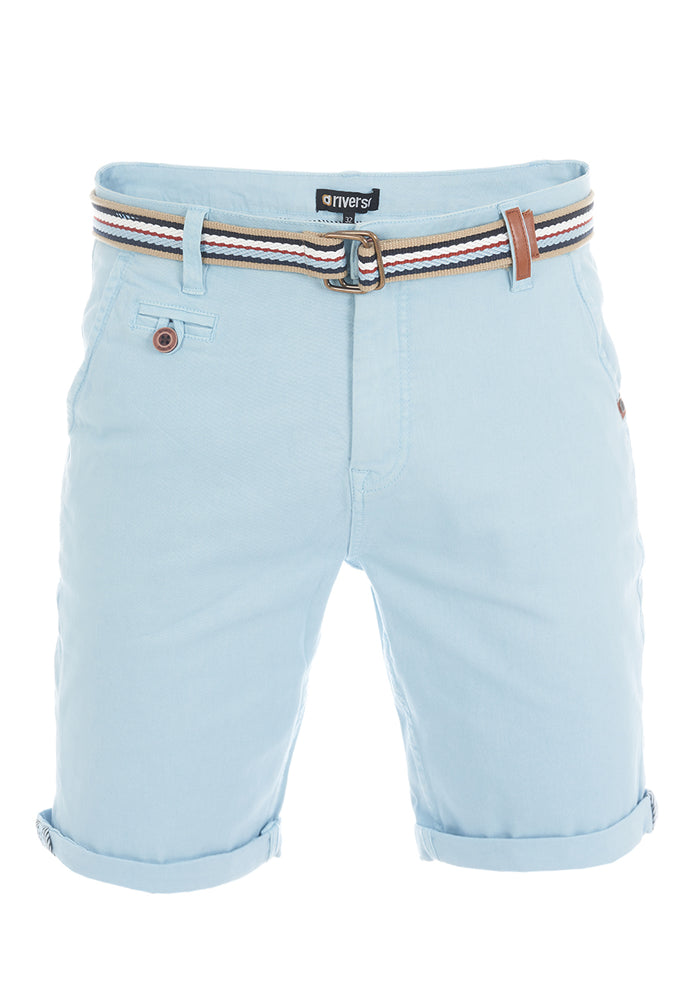 riverso Kurze Hosen Herren Chino Shorts Kurz mit Gürtel RIVKlaas Regular Fit