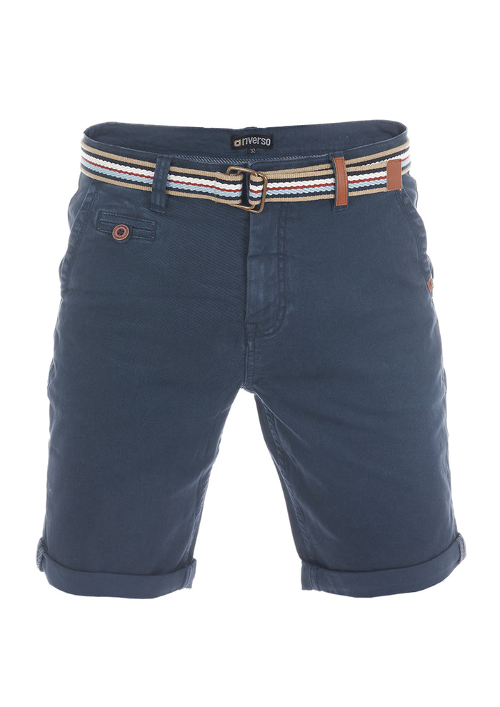 riverso Kurze Hosen Herren Chino Shorts Kurz mit Gürtel RIVKlaas Regular Fit