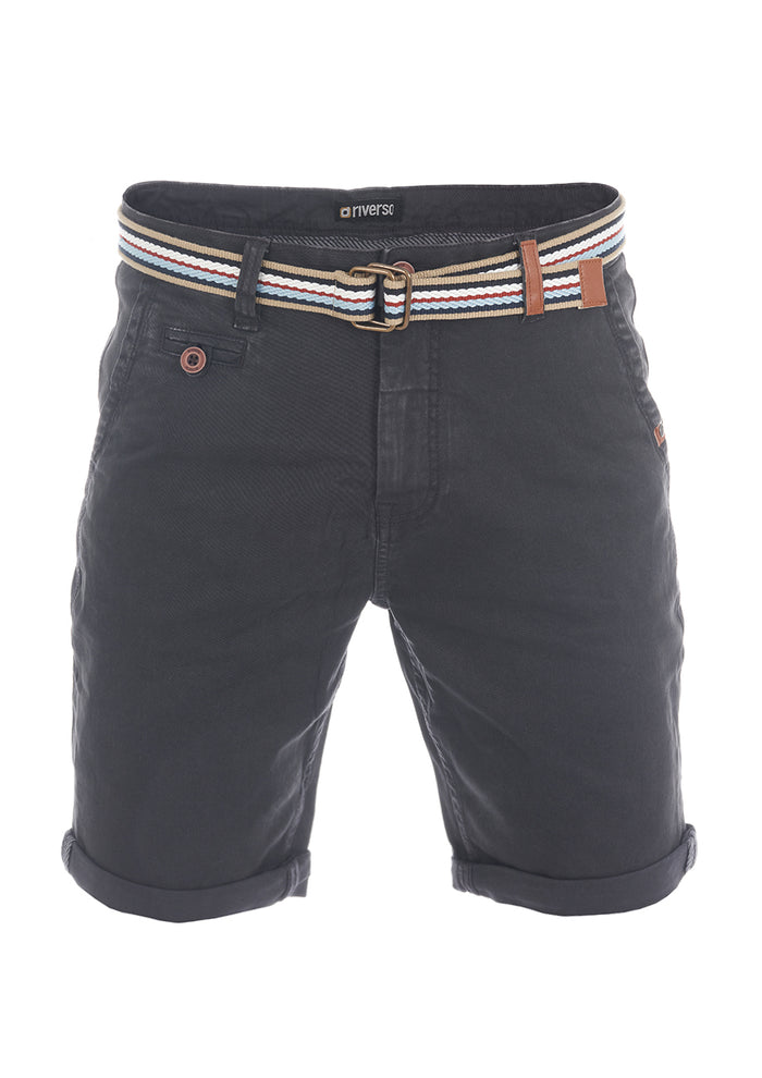 riverso Kurze Hosen Herren Chino Shorts Kurz mit Gürtel RIVKlaas Regular Fit
