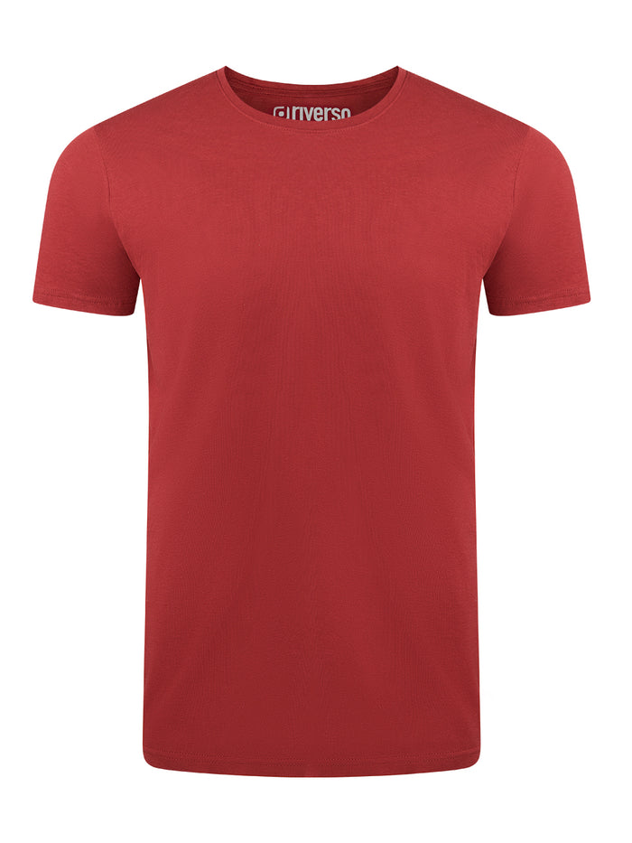 riverso Herren Basic T-Shirt RIVAaron Rundhals Regular Fit