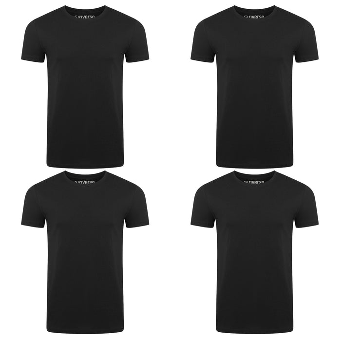 riverso Herren Basic T-Shirt RIVAaron Regular Fit 4er Pack