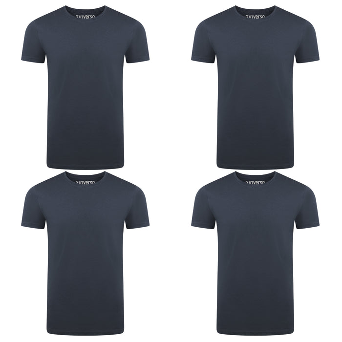 riverso Herren Basic T-Shirt RIVAaron Regular Fit 4er Pack
