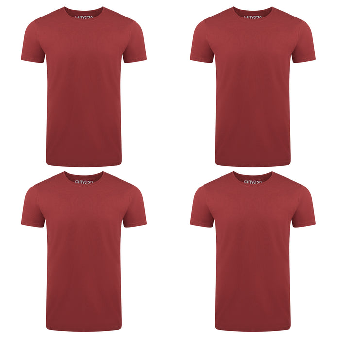 riverso Herren Basic T-Shirt RIVAaron Regular Fit 4er Pack