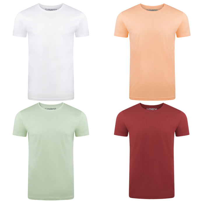 riverso Herren Basic T-Shirt RIVAaron Regular Fit 4er Pack