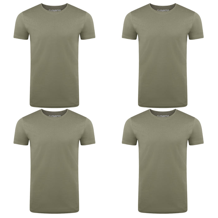 riverso Herren Basic T-Shirt RIVAaron Regular Fit 4er Pack