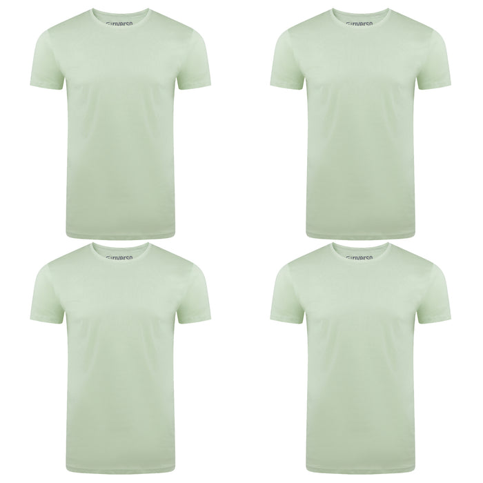 riverso Herren Basic T-Shirt RIVAaron Regular Fit 4er Pack