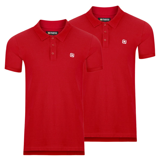 riverso Herren Basic Poloshirt RIVJohn Regular Fit 2er Pack