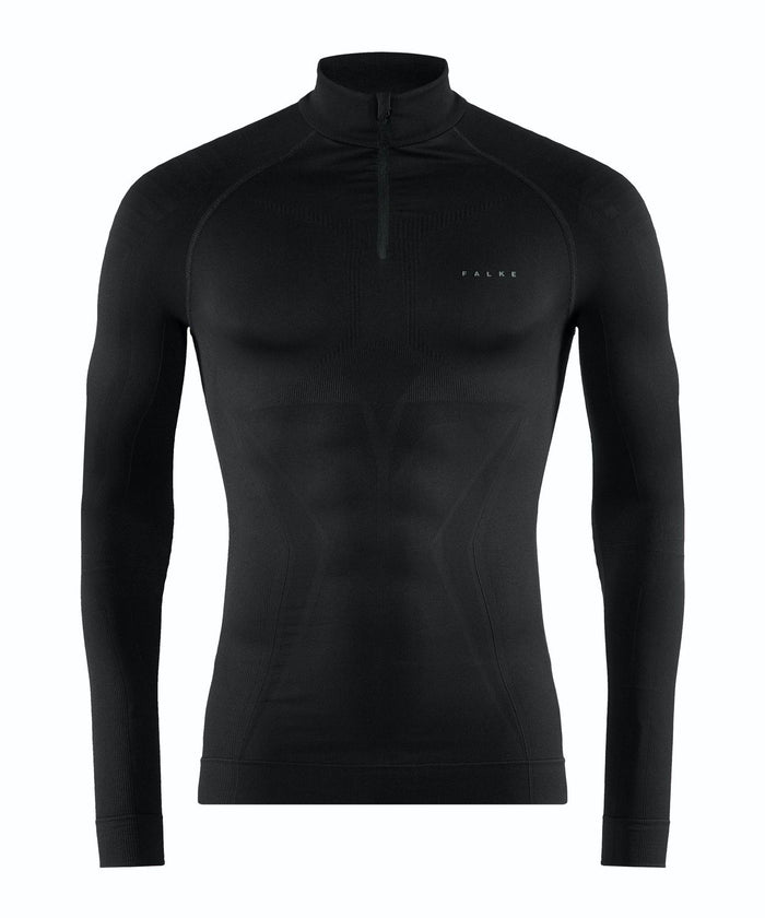 Falke Herren Unterhemd Langarmshirt Maximum Warm Zip Tight Fit