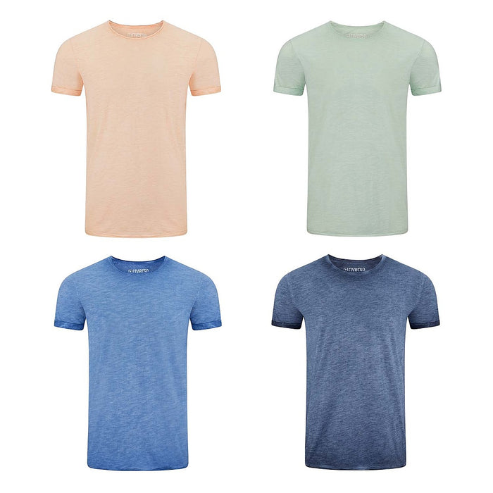 riverso Herren Basic T-Shirt RIVMatteo Regular Fit 4er Pack