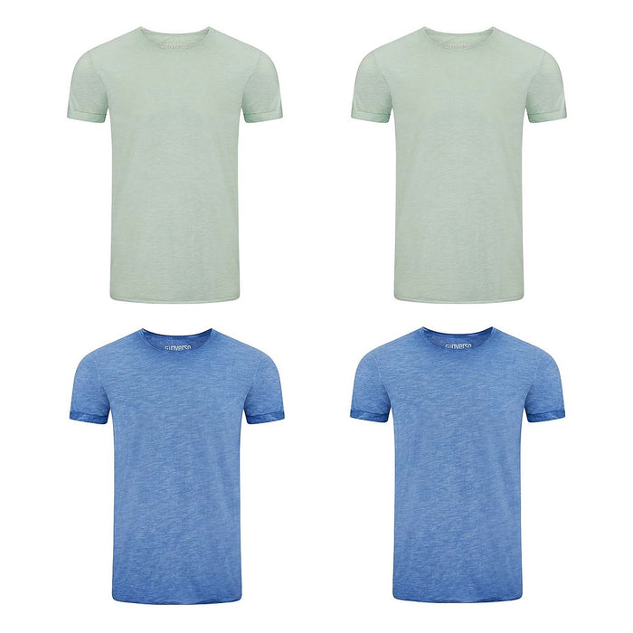 riverso Herren Basic T-Shirt RIVMatteo Regular Fit 4er Pack