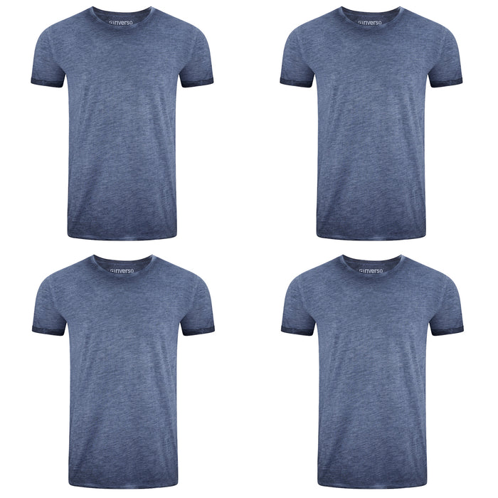 riverso Herren Basic T-Shirt RIVMatteo Regular Fit 4er Pack