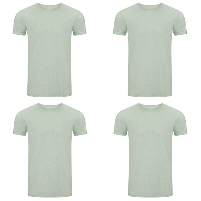 riverso Herren Basic T-Shirt RIVMatteo Regular Fit 4er Pack
