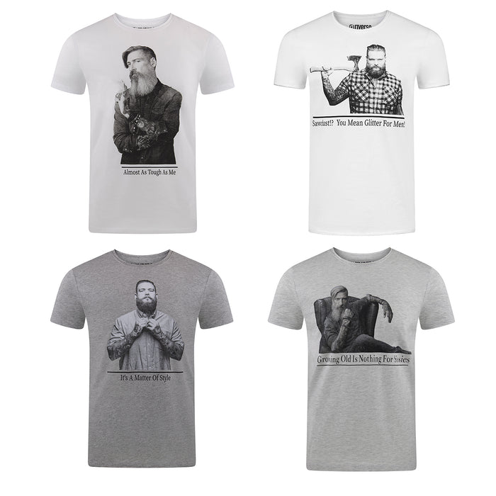 riverso Herren Rundhals T-Shirt RIVHarald Regular Fit 4er Pack