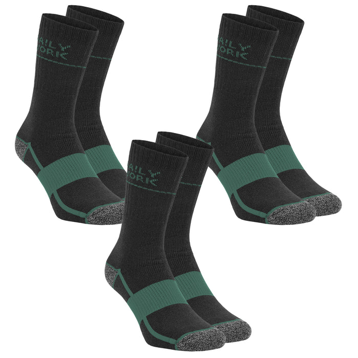 DA!LY UNDERWEAR CREW WORK SOCKS ARCH SUPPORT Regular Herren Arbeitssocken 3er Pack 39-42 43-46 47-49 50-52 Baumwolle