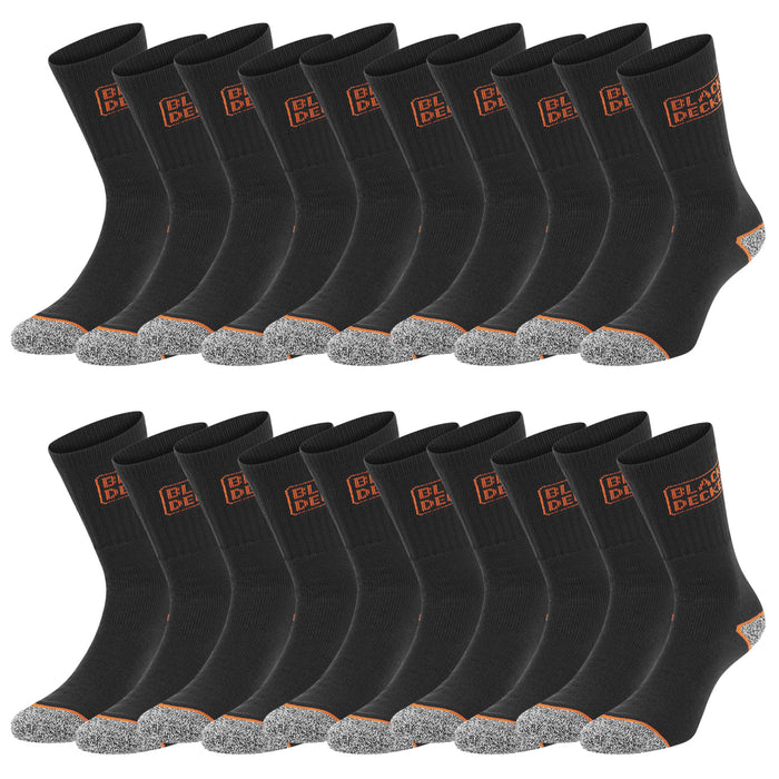 Black+Decker Crew Work Socks Unisex Herren Damen Arbeitssocken 10er Pack