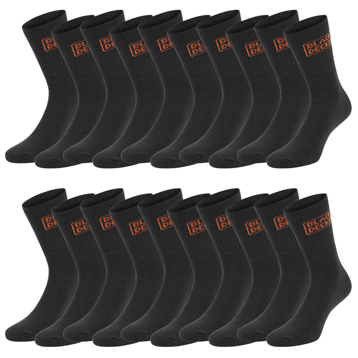 Black+Decker Crew Work Socks Unisex Herren Damen Arbeitssocken 10er Pack