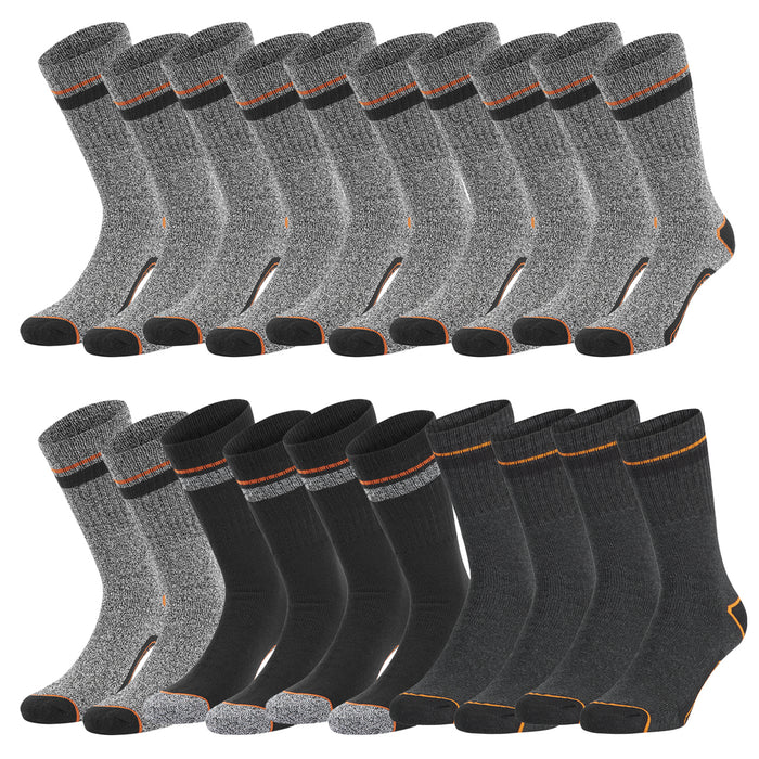 Black+Decker Crew Work Socks Unisex Herren Damen Arbeitssocken 10er Pack