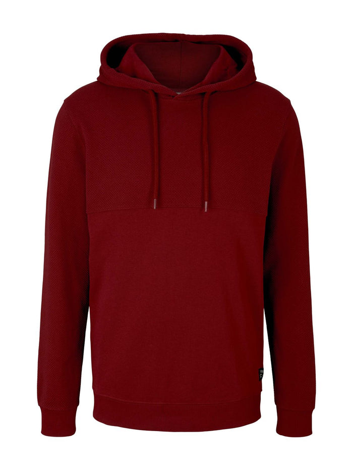 Tom Tailor Denim Herren Hoodie Kapuzenpullover Hoody STRUCTURE